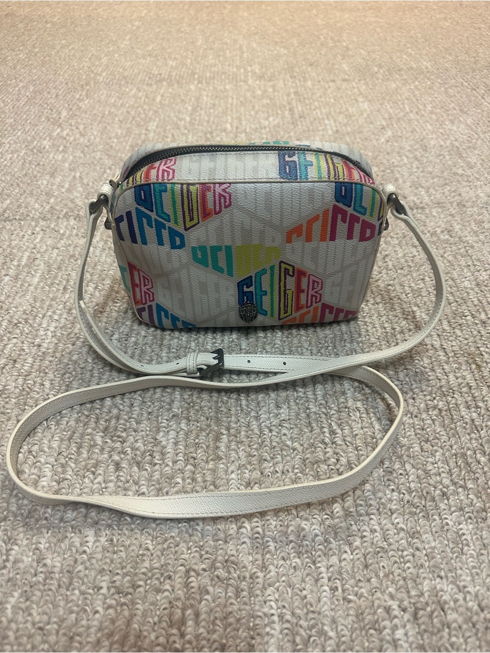 Kurt Geiger Crossbody Bag with Multicolor Logo Print - Picture 3 of 5